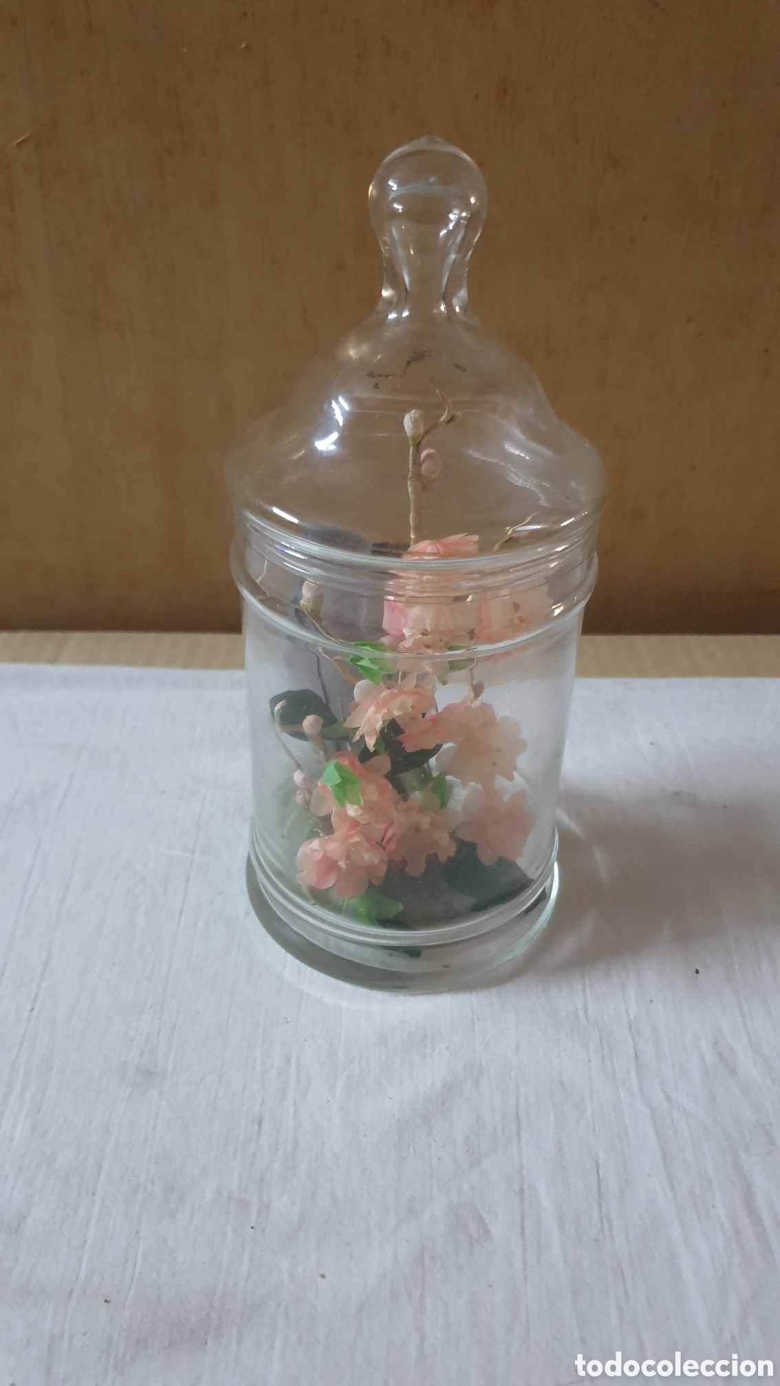 Vintage: JARRO DE CRISTAL CON FLOR INTERIOR - Foto 2