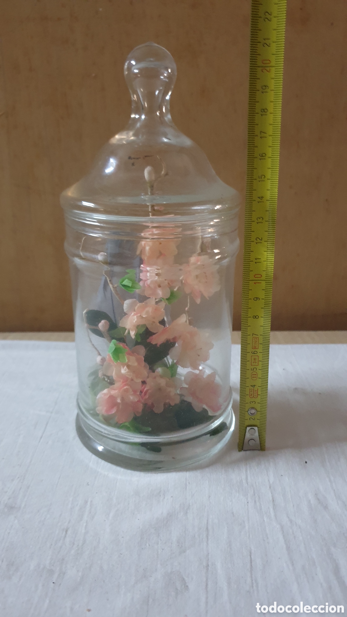 Vintage: JARRO DE CRISTAL CON FLOR INTERIOR - Foto 5
