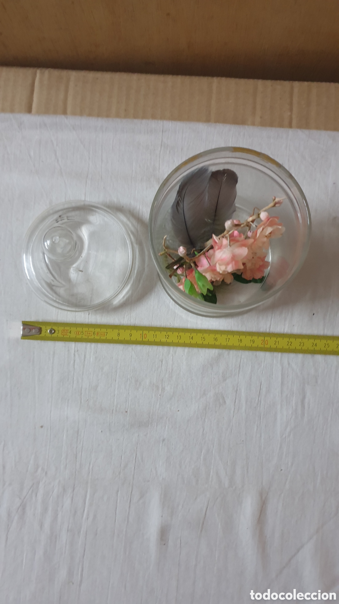 Vintage: JARRO DE CRISTAL CON FLOR INTERIOR - Foto 6