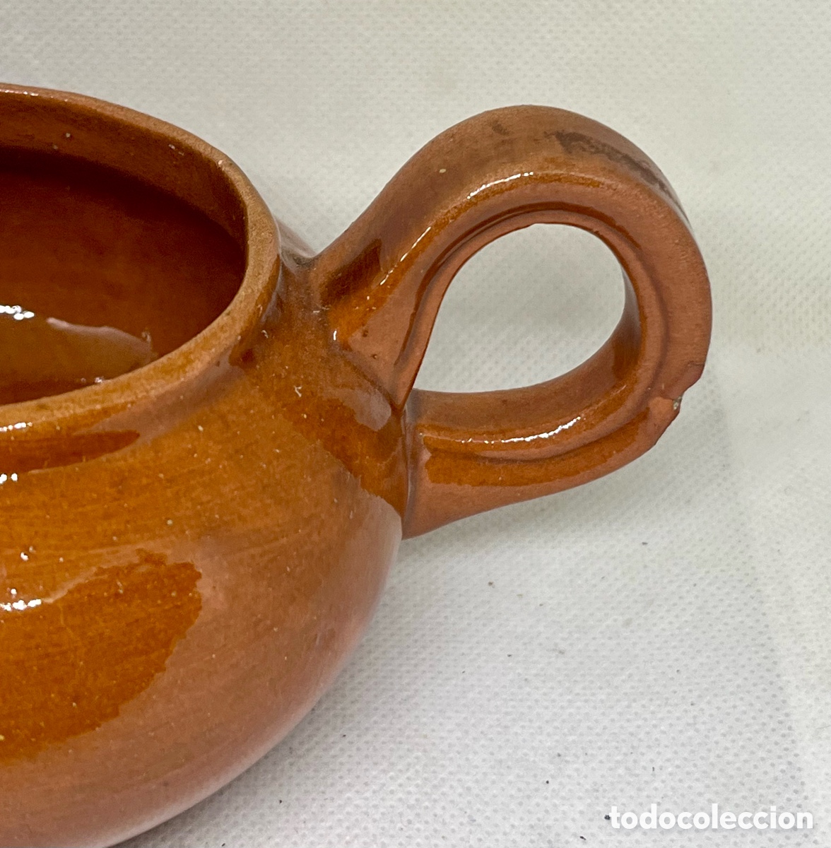 Vintage: JARRA DE ARCILLA ESMALTADA A&Ntilde;OS 60 - Foto 4