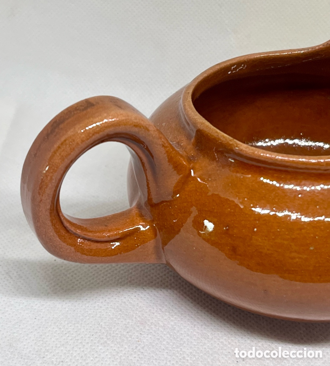 Vintage: JARRA DE ARCILLA ESMALTADA A&Ntilde;OS 60 - Foto 5