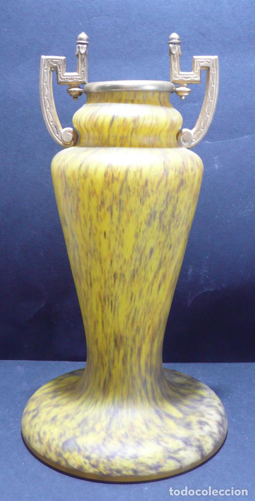 Vintage: JARRON DE CRISTAL CON HASAS - Foto 1