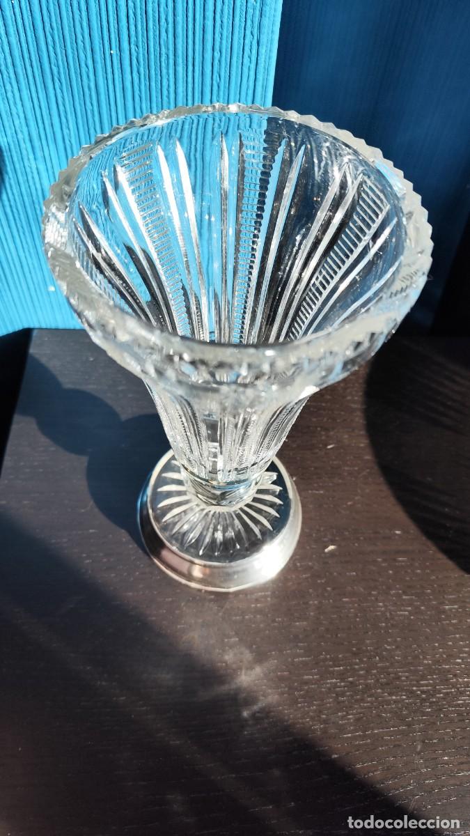 Vintage: Jarr&oacute;n cristal con base plateada - Foto 4