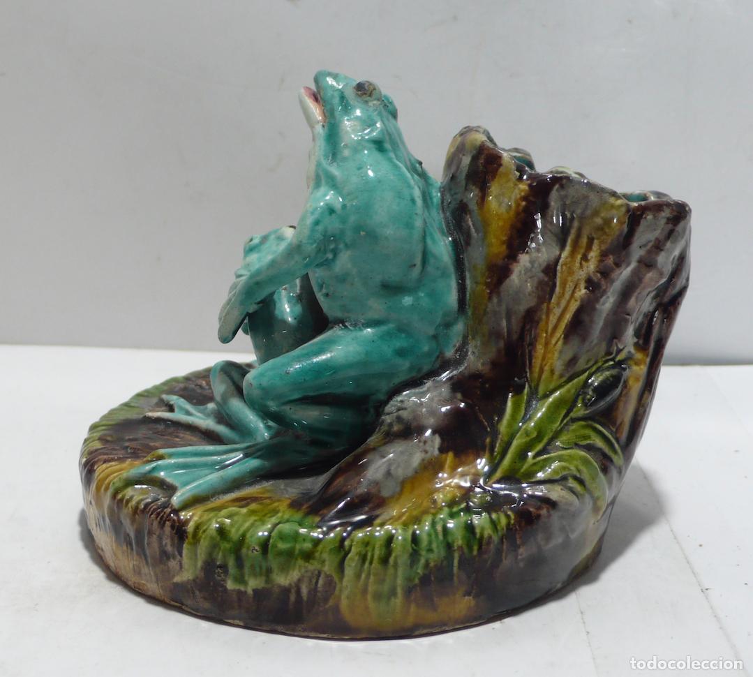 Vintage: DOS RANAS DE CERAMICA ESMALTADA - Foto 1