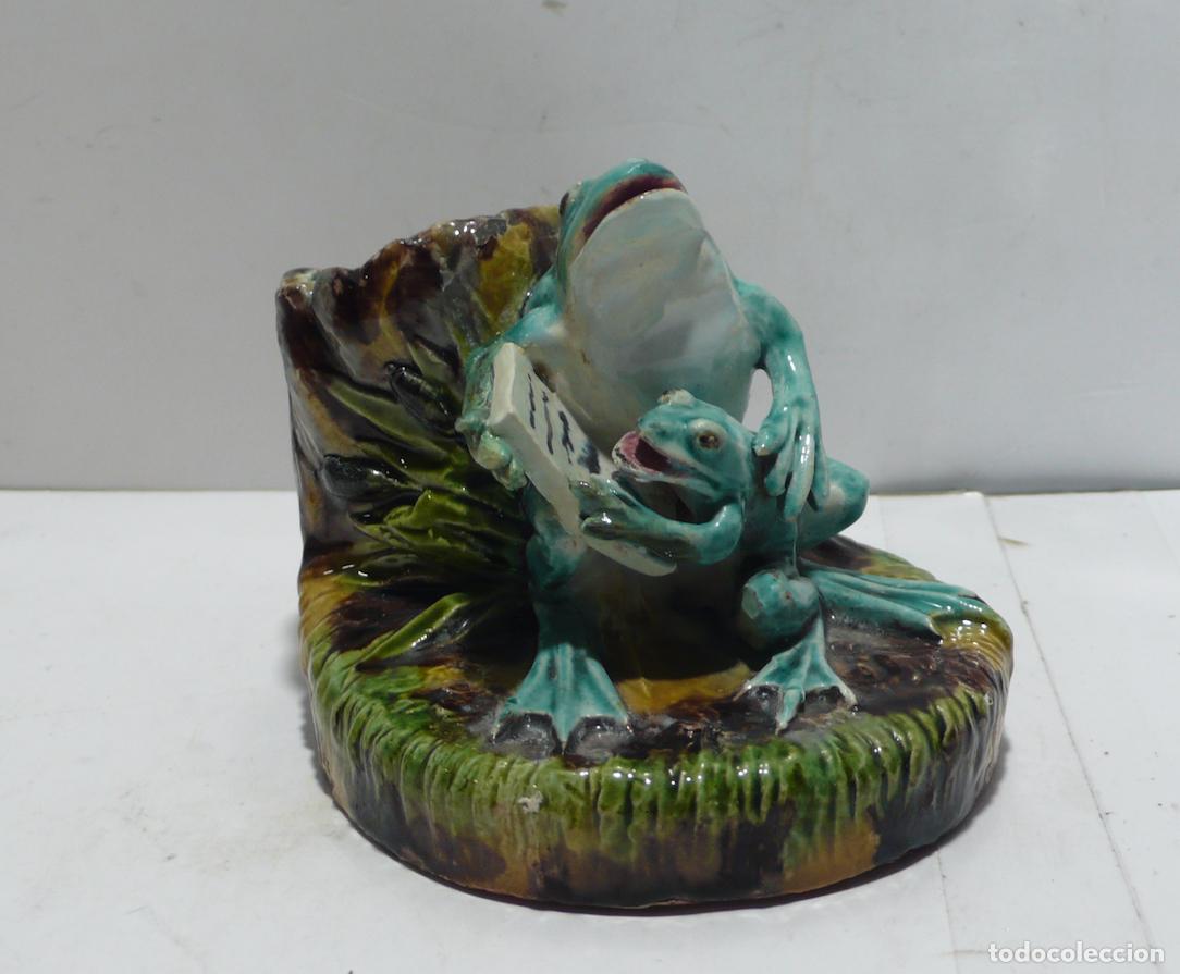 Vintage: DOS RANAS DE CERAMICA ESMALTADA - Foto 2
