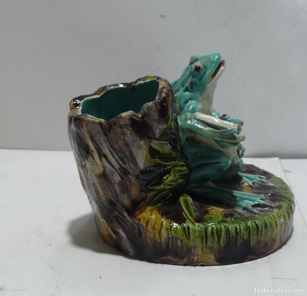 Vintage: DOS RANAS DE CERAMICA ESMALTADA - Foto 3
