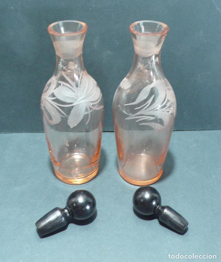 Vintage: 2 BOTELLAS DE cristal - Foto 3