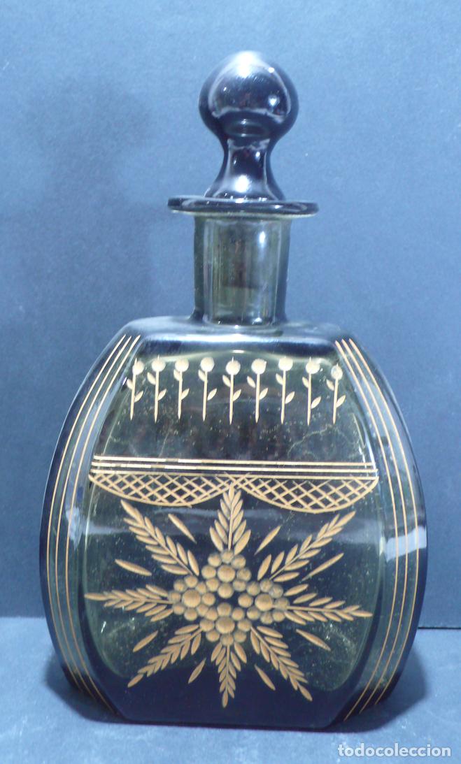 Vintage: BOTELLA DE CRISTAL DECORADO - Foto 1