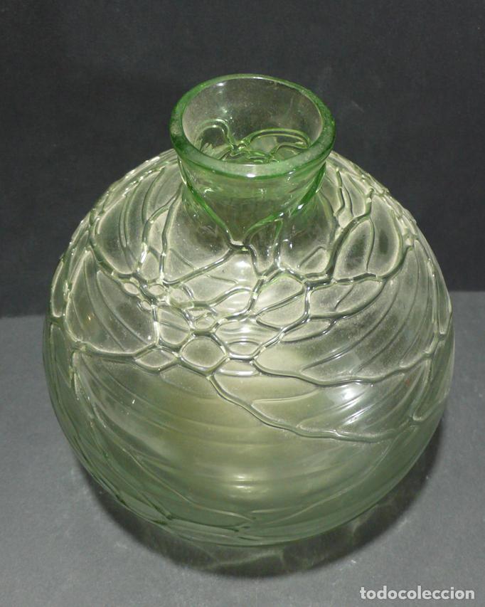 Vintage: JARRON DE CRISTAL VERDE - Foto 2