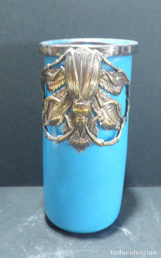 Vintage: JARRON EN CRISTAL AZUL - Foto 1