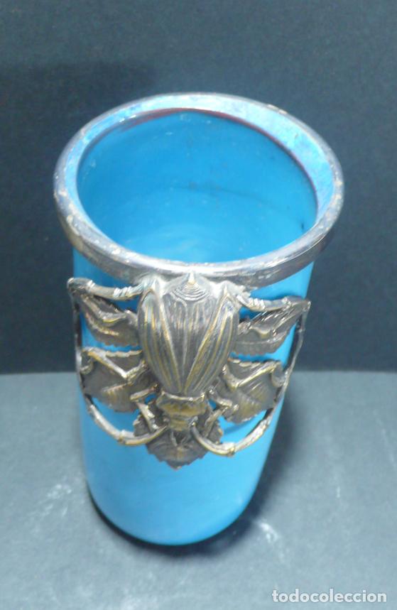 Vintage: JARRON EN CRISTAL AZUL - Foto 2