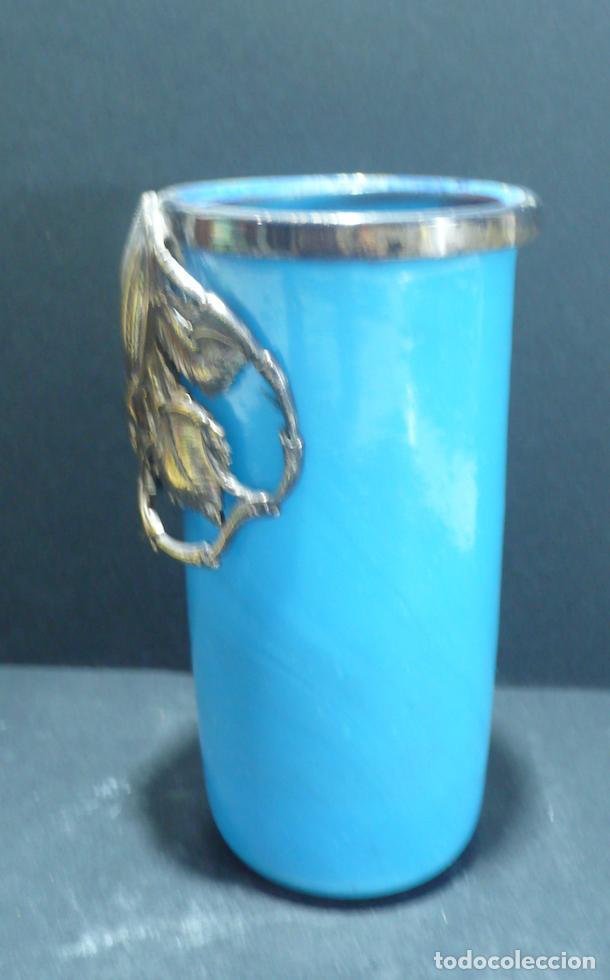 Vintage: JARRON EN CRISTAL AZUL - Foto 3