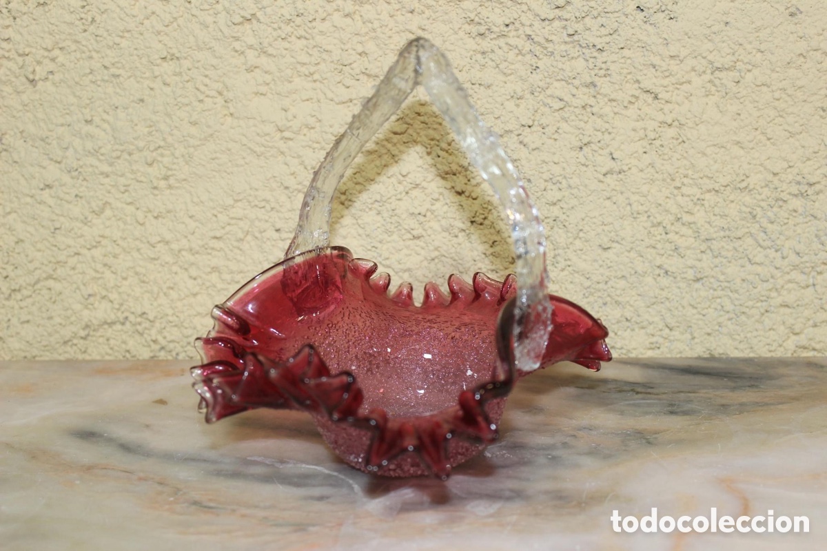 Vintage: Cesta bombonera de Murano - Foto 1