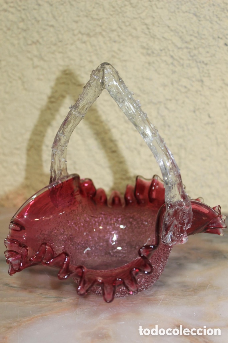 Vintage: Cesta bombonera de Murano - Foto 7