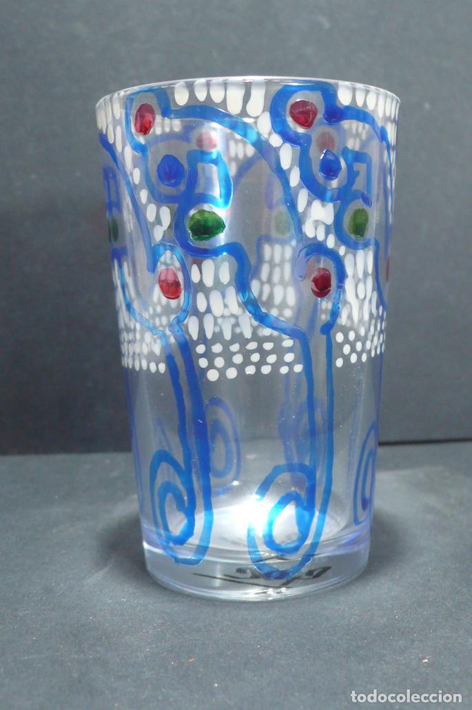 Vintage: VASO DE CRISTAL DECORADO - Foto 1