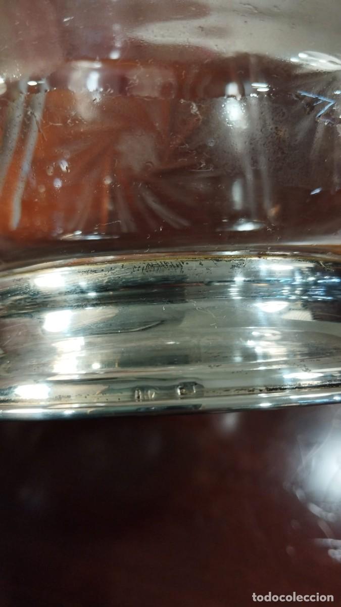 Vintage: JARRA DE CRISTAL CON PIE DE PLATA - Foto 3