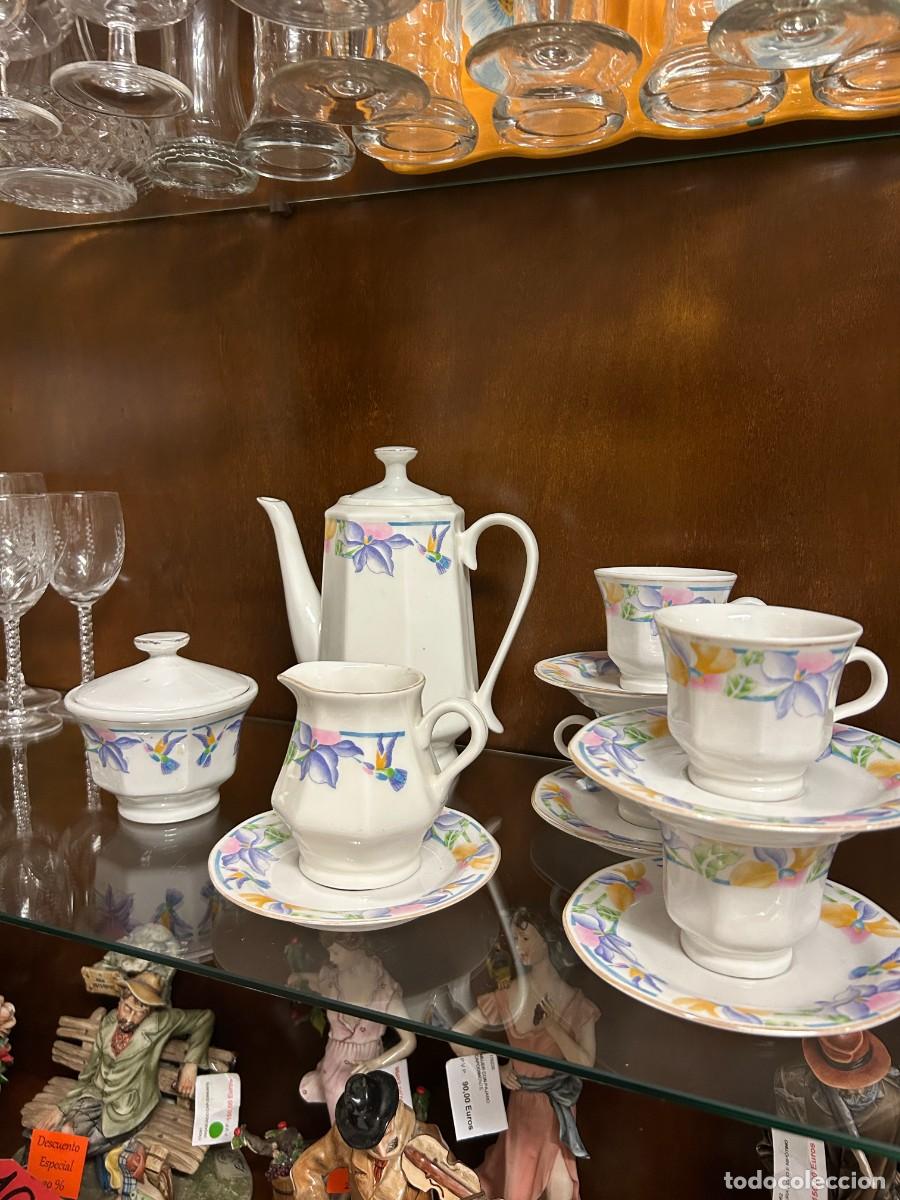 Vintage: Servicio de caf&eacute; Flores - Foto 3