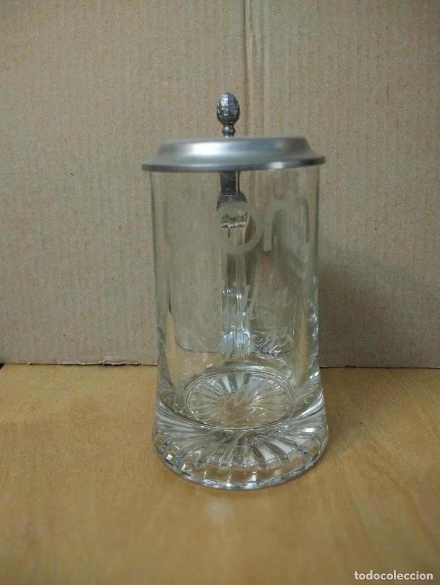 Vintage: JARRA DE CRISTAL CON TAPA - Foto 1