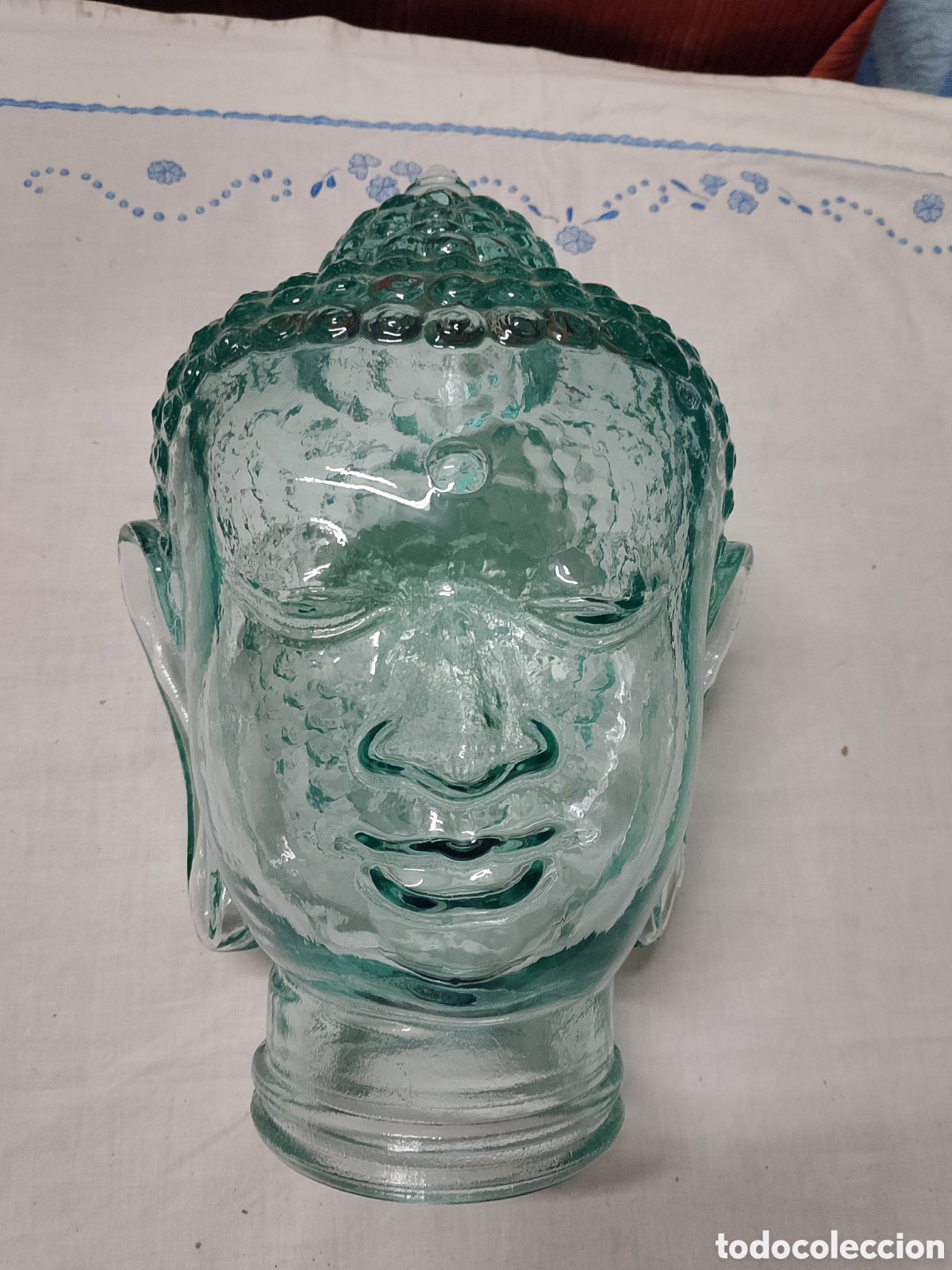 Vintage: Cabeza de Buda en cristal - Foto 2
