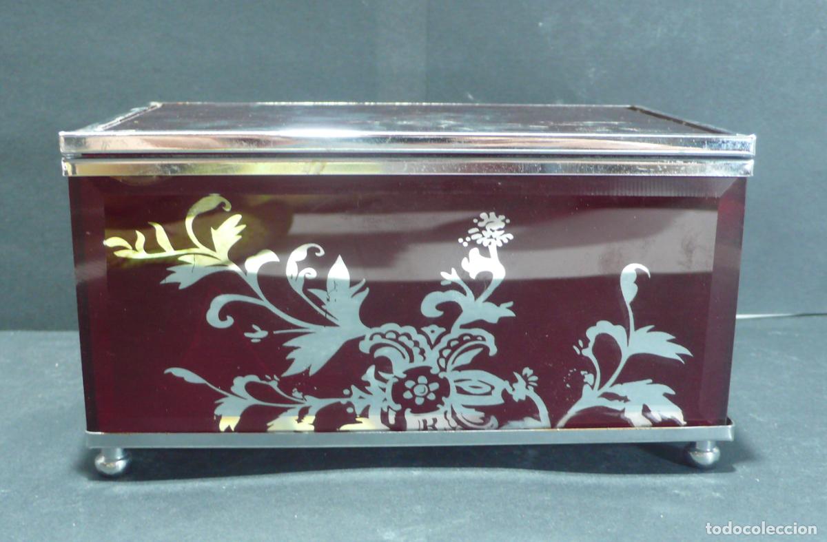 Vintage: caja de cristal decorado - Foto 1