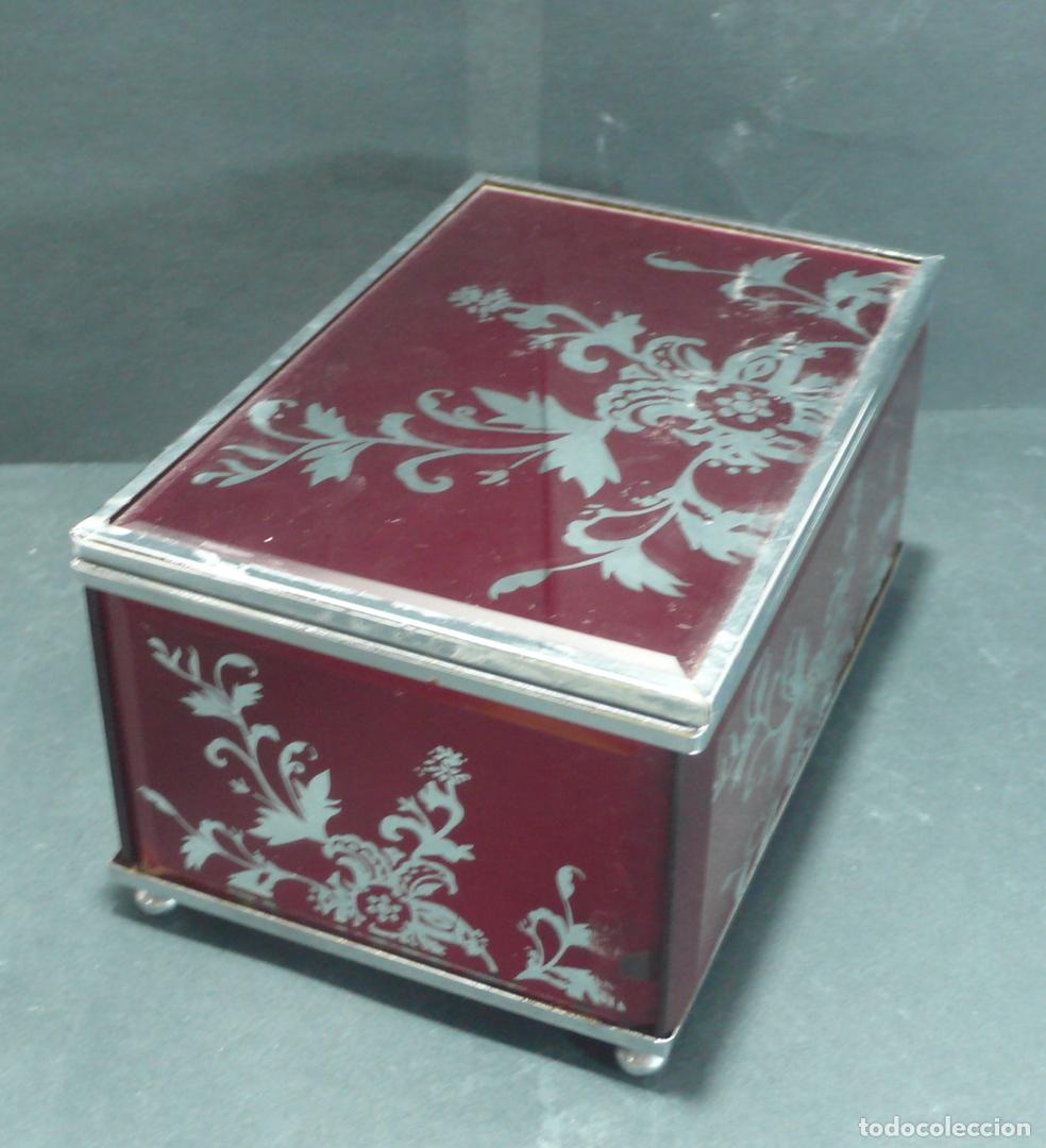 Vintage: caja de cristal decorado - Foto 3