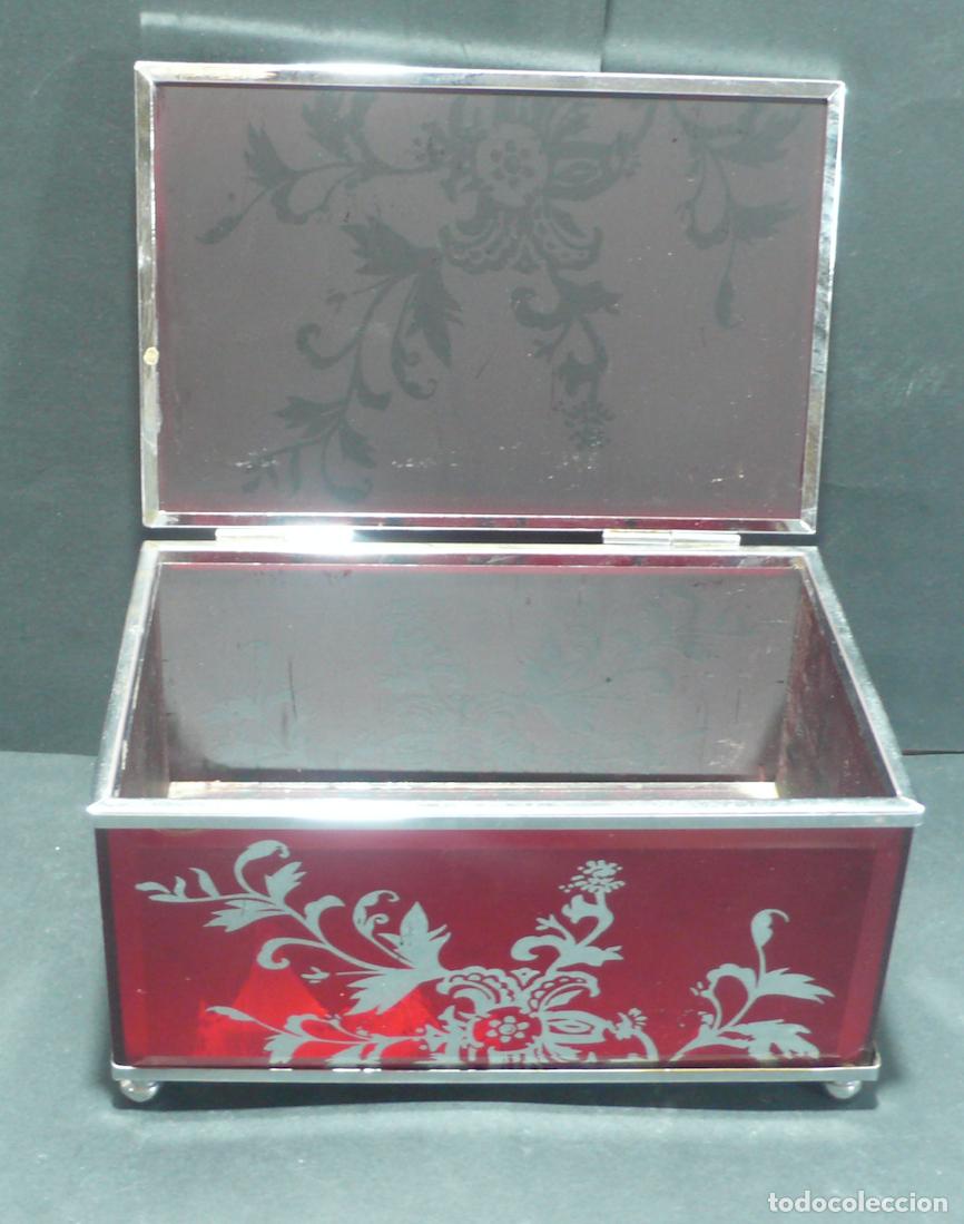 Vintage: caja de cristal decorado - Foto 5