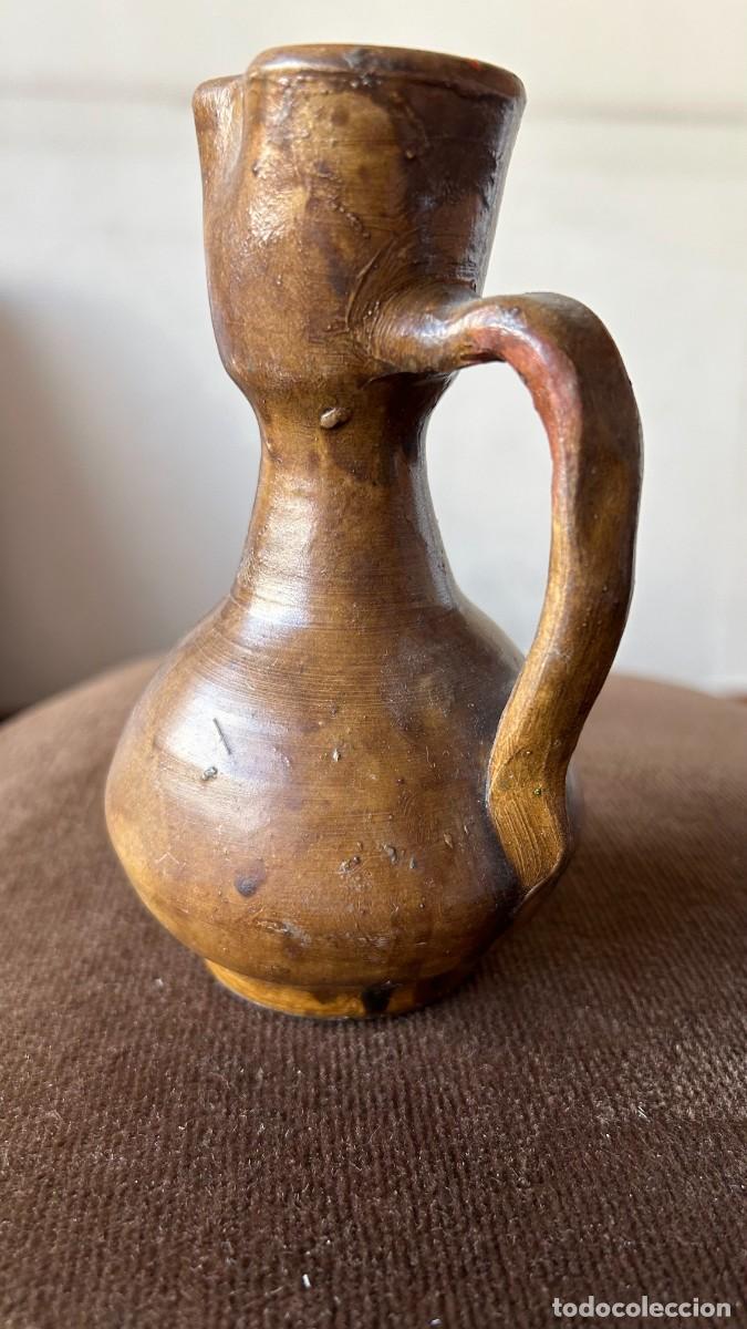 Vintage: Jarra de barro cocido marr&oacute;n - Foto 2