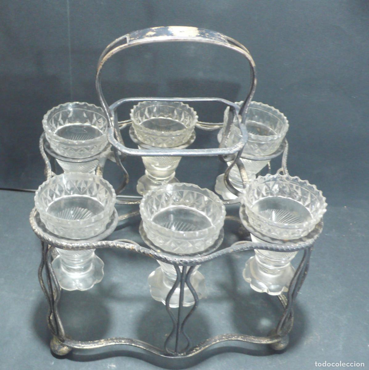 Vintage: SEIS VASOS PEQUE&Ntilde;OS DE LICOR - Foto 2