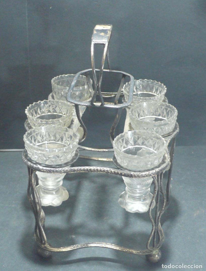 Vintage: SEIS VASOS PEQUE&Ntilde;OS DE LICOR - Foto 3