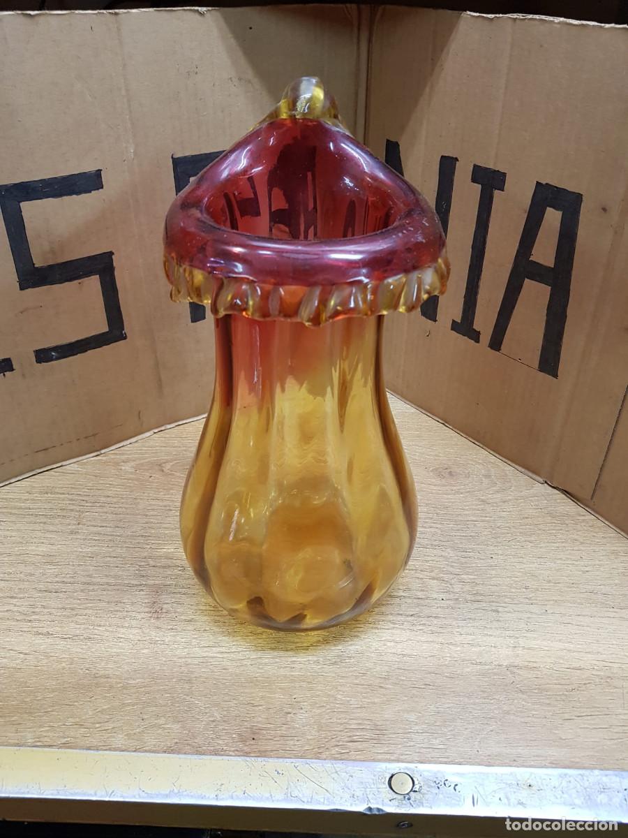 Vintage: ANTIGUO FLORERO DE CRISTAL - Foto 3