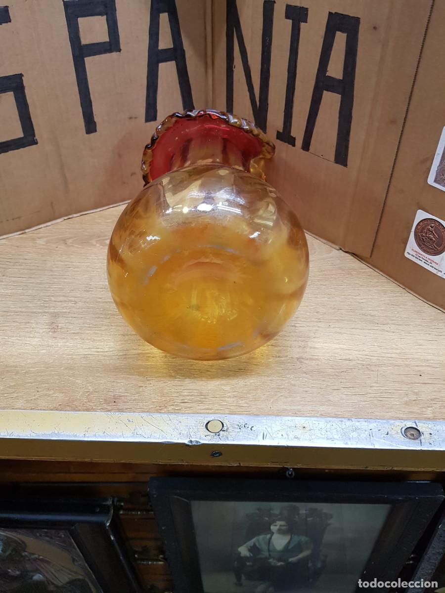 Vintage: ANTIGUO FLORERO DE CRISTAL - Foto 5