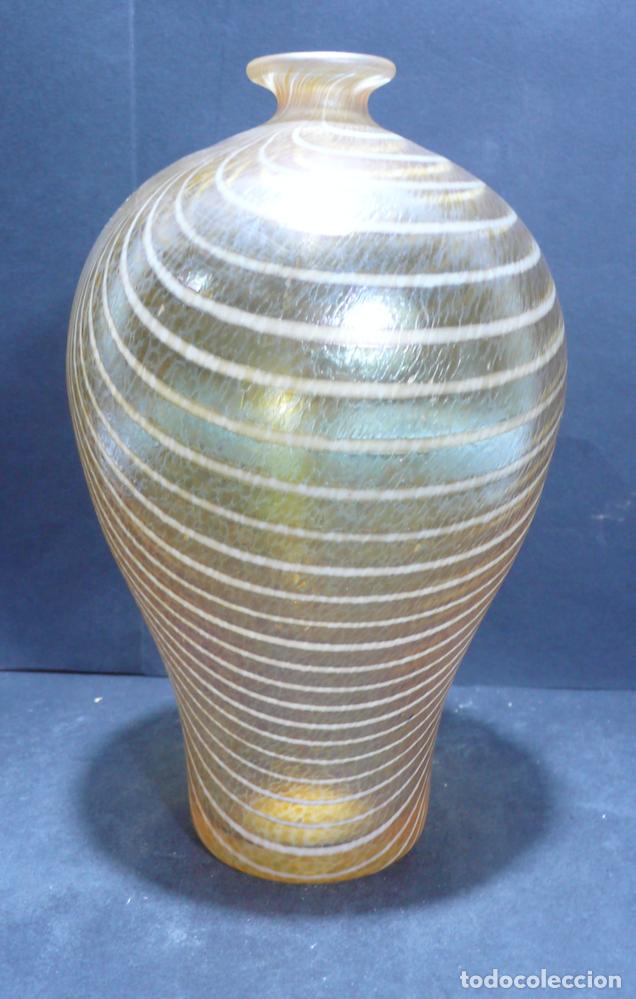 Vintage: JARRON DE CRISTAL DECORADO - Foto 2