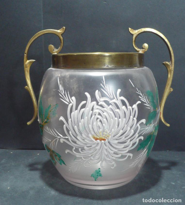 Vintage: JARRON DE CRISTAL DECORADO - Foto 1
