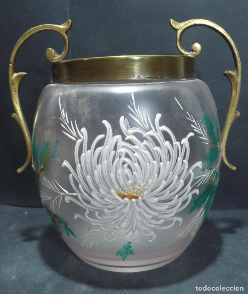 Vintage: JARRON DE CRISTAL DECORADO - Foto 3