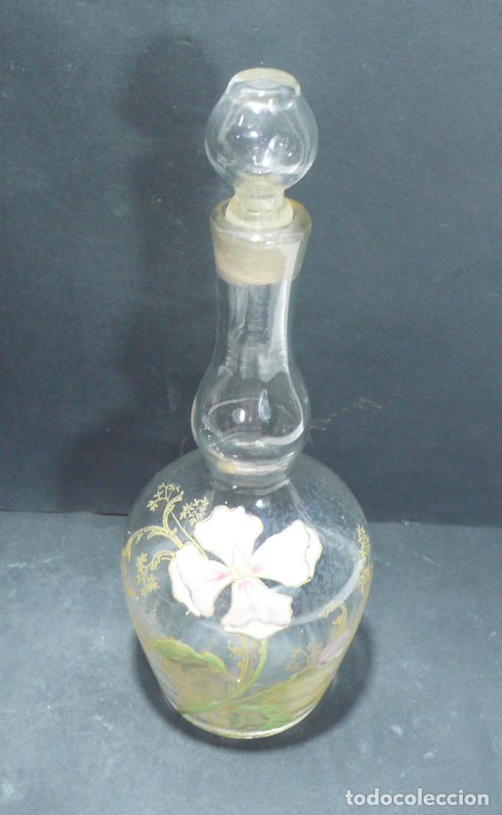 Vintage: BOTELLA DE CRISTAL DECORADA - Foto 2