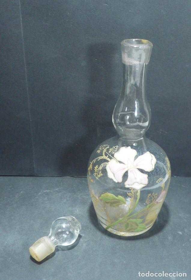 Vintage: BOTELLA DE CRISTAL DECORADA - Foto 3