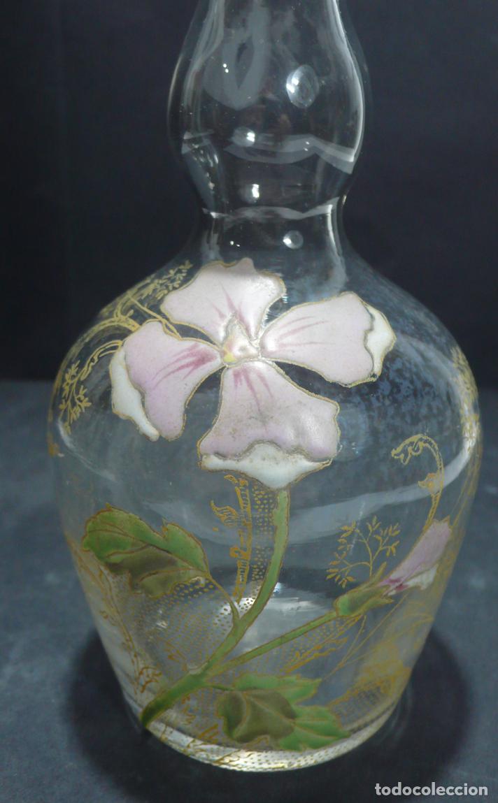 Vintage: BOTELLA DE CRISTAL DECORADA - Foto 4