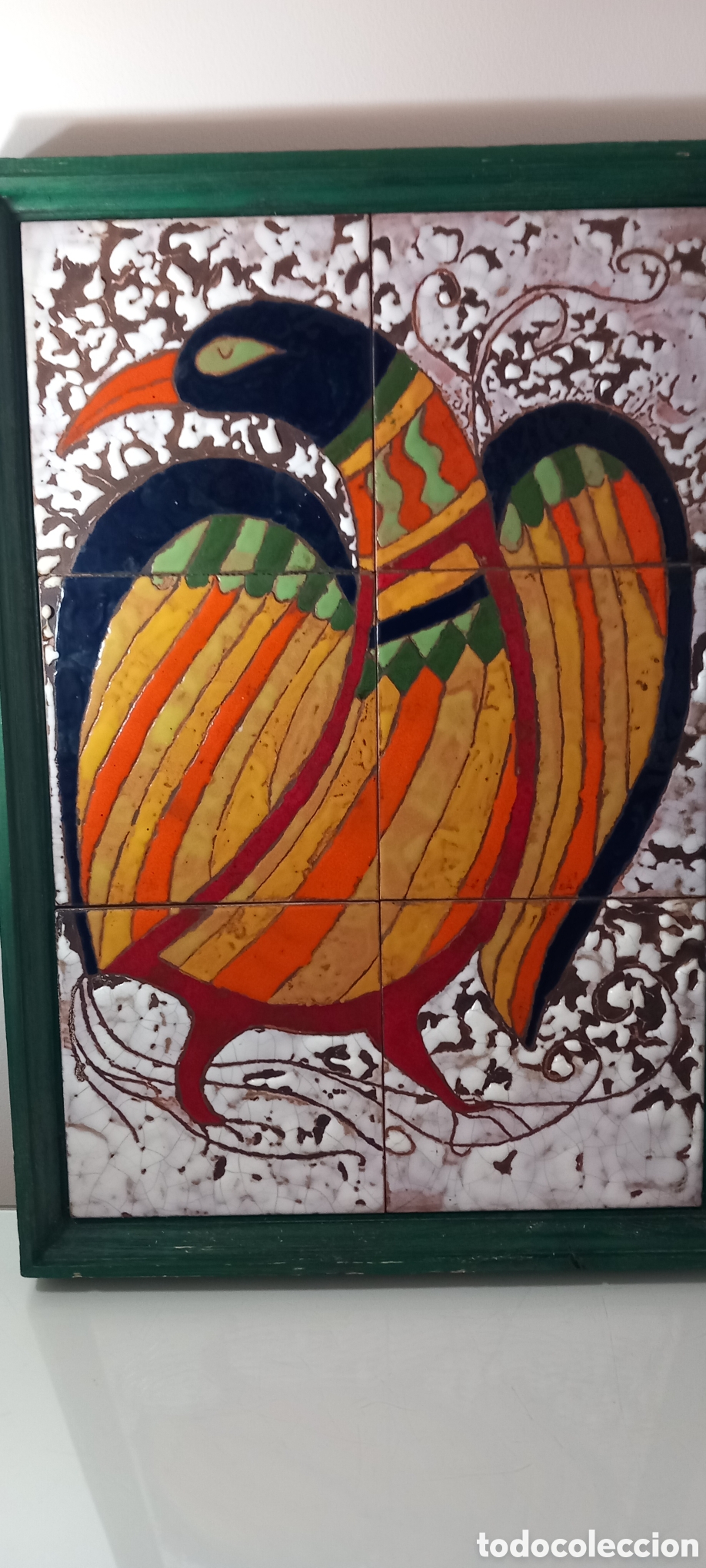 Vintage: Cuadro de azulejos Cuerda seca - Foto 2