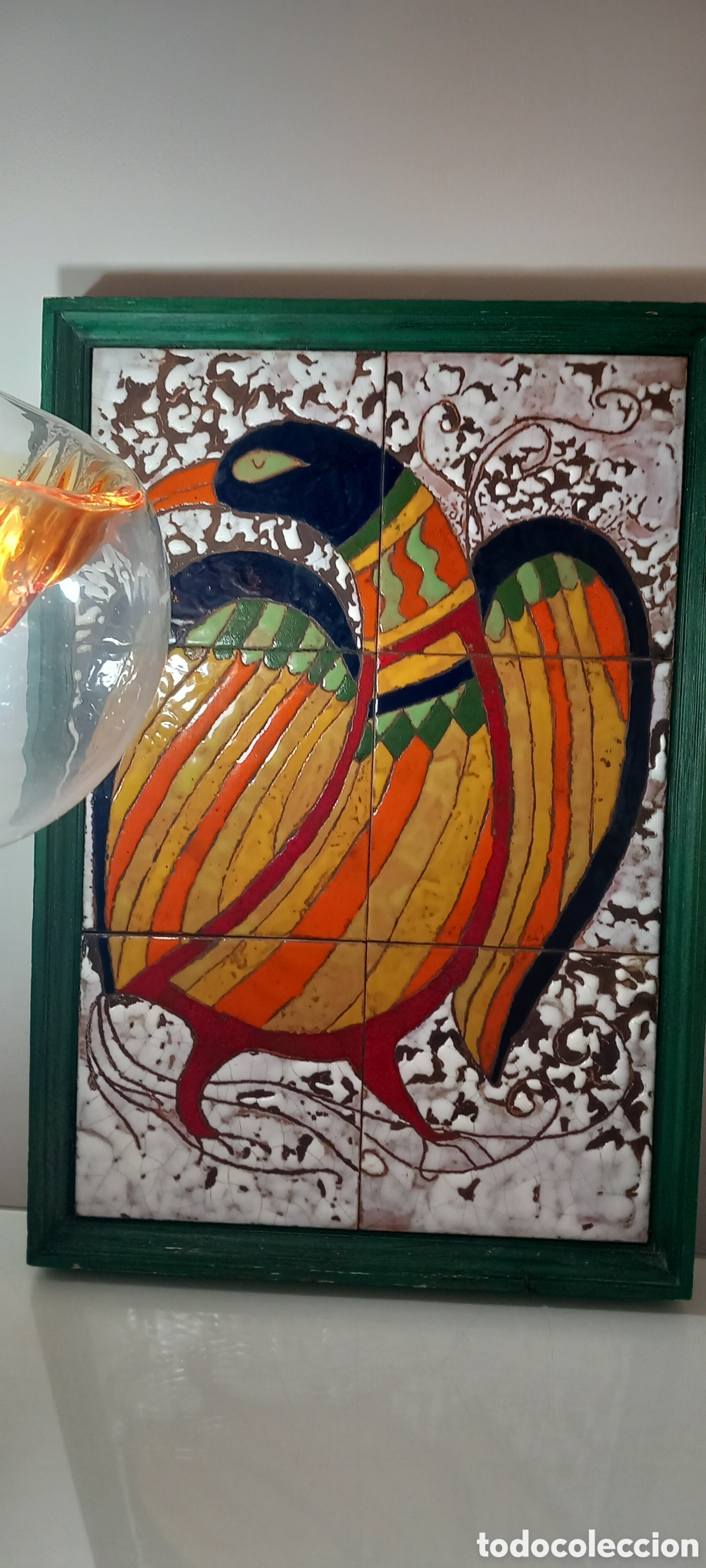Vintage: Cuadro de azulejos Cuerda seca - Foto 6
