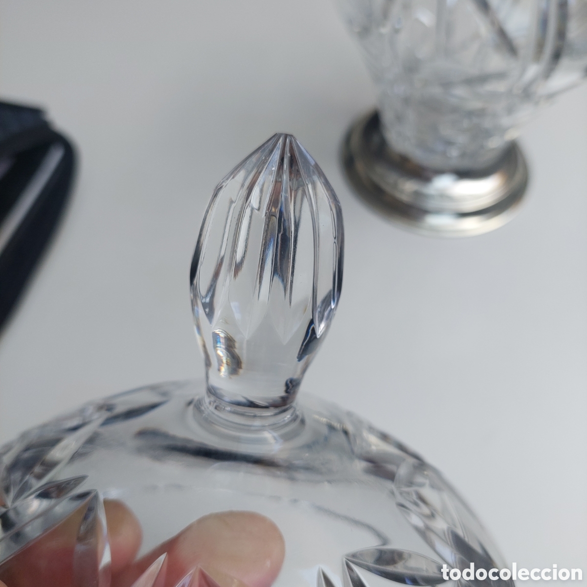 Vintage: Tarro de cristal tallado - Foto 4