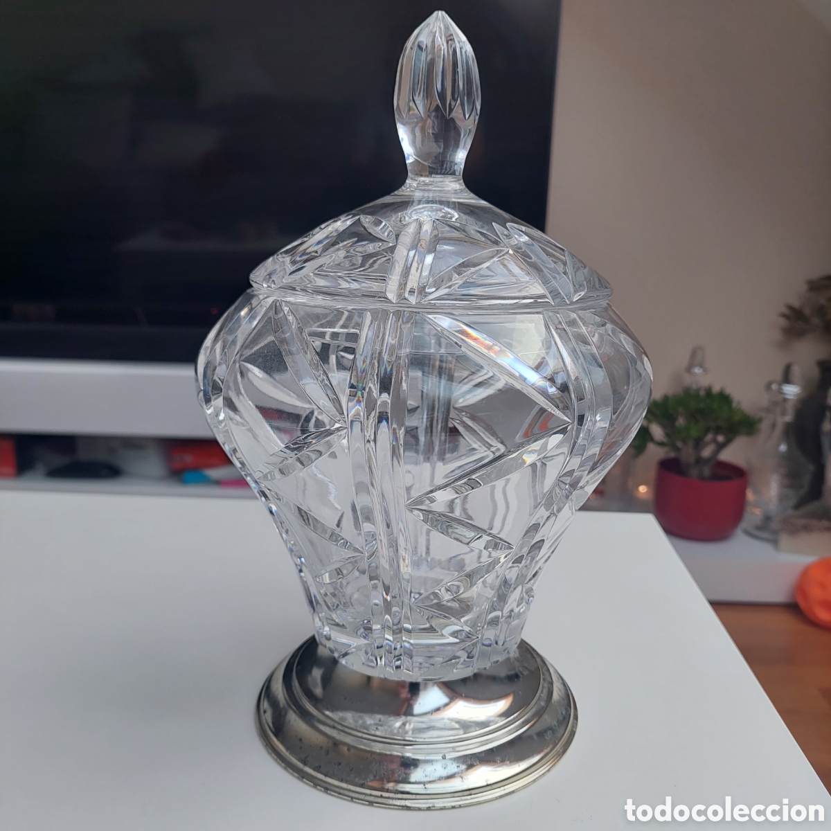 Vintage: Tarro de cristal tallado - Foto 8