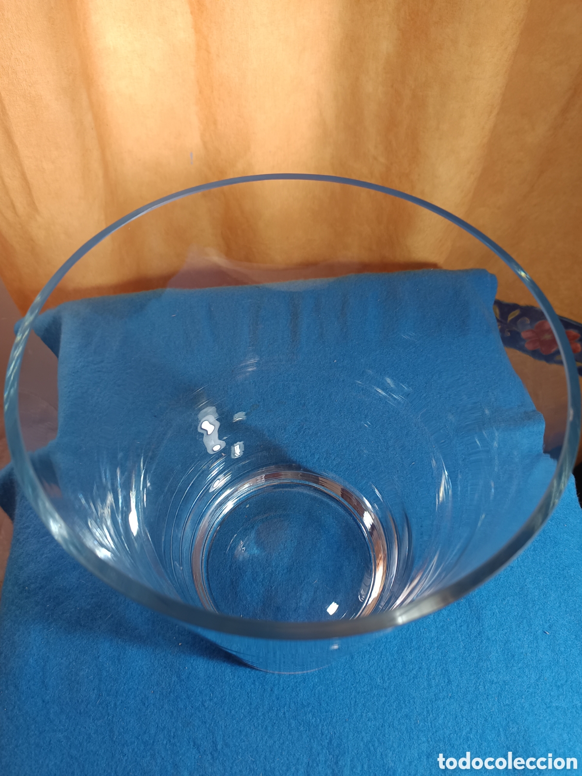 Vintage: Vaso florero de cristal de gran dimensi&oacute;n. - Foto 3