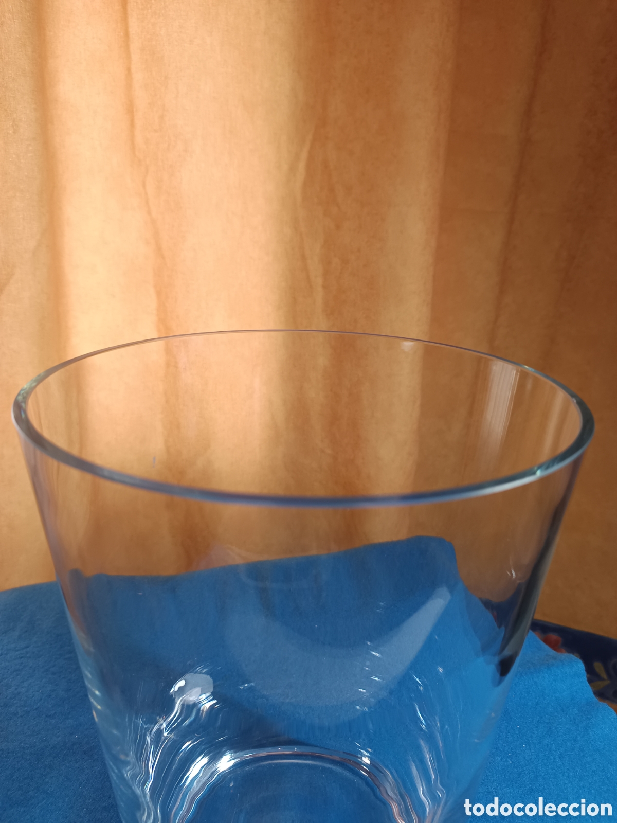 Vintage: Vaso florero de cristal de gran dimensi&oacute;n. - Foto 5