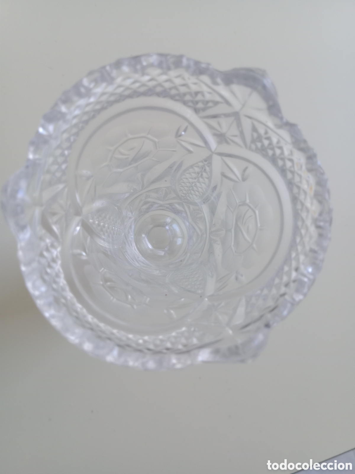 Vintage: Florero de cristal tallado - Foto 4
