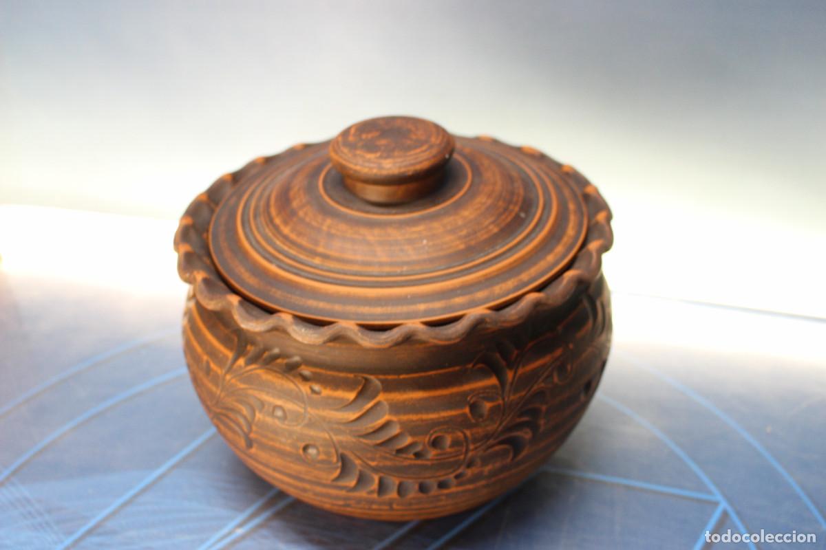 Vintage: 02. Olla de cer&aacute;mica roja. - Foto 2