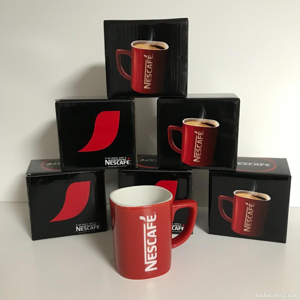 Vintage: TAZA ROJA NESCAFE - TAZAS (LOTEX6)