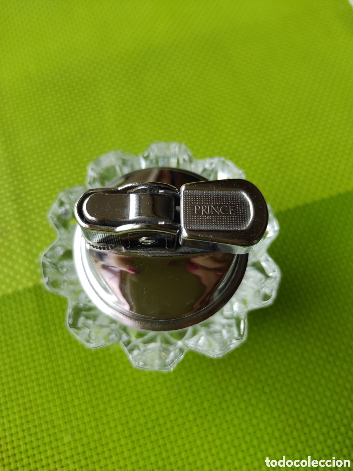 Vintage: Encendedor de mesa de cristal - Foto 2