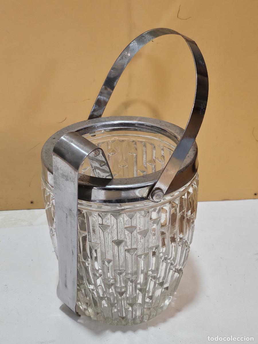 Vintage: cubitera de cristal labrado - Foto 1