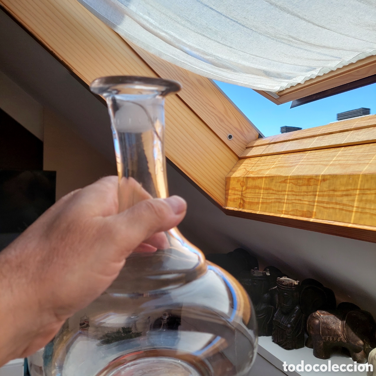 Vintage: Botella redonda cristal. - Foto 7