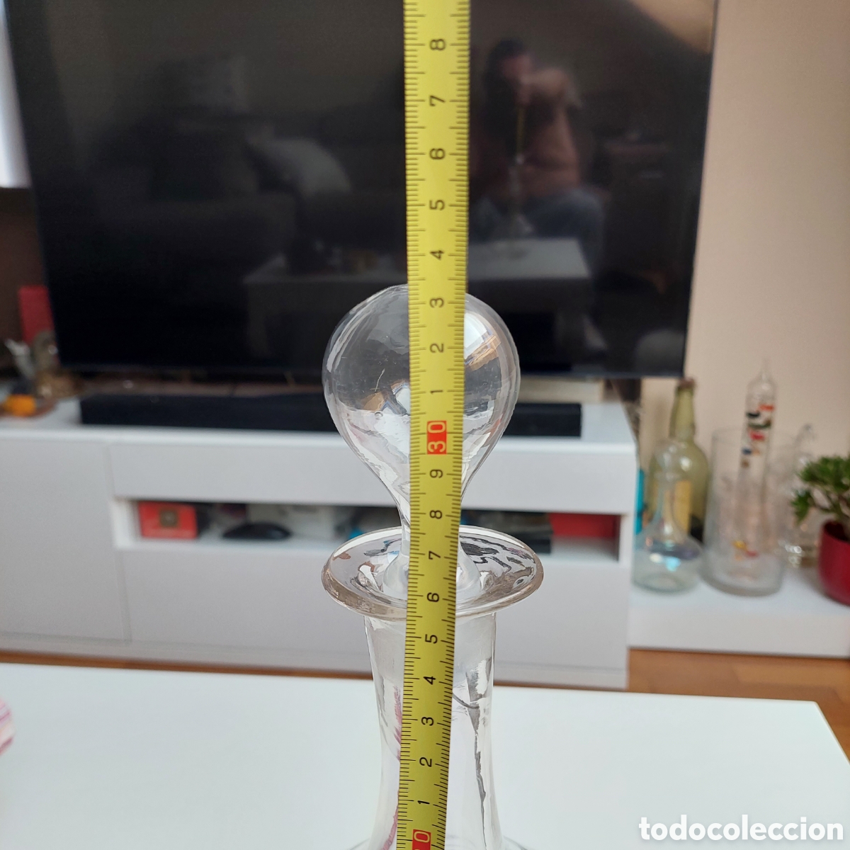 Vintage: Botella redonda cristal. - Foto 8